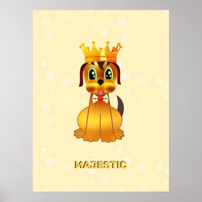 Poster Cachorro Real Fofo Cartoon (Frente)