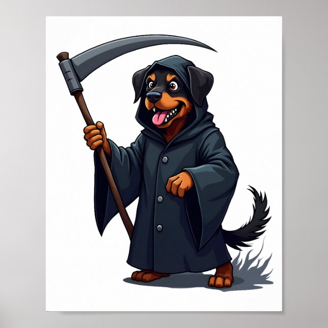 Poster Cachorro Rottweiler Ceifador (Frente)