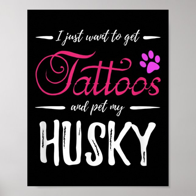 Poster Cachorro-rouco Tatuagem Engraçada Cachorro Mãe Dot (Frente)
