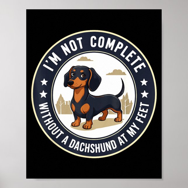 Poster Cachorro Salsicha Dachshund (Frente)