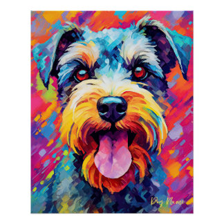 Póster Cachorro Schnauzer 003 - Zetton Ziana
