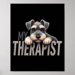 Poster Cachorro Schnauzer Terapia Cachorrinho Engraçado