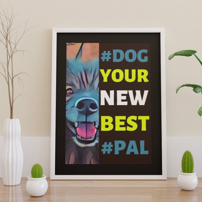 Poster #Cachorro, seu novo melhor #Pal... Keeshond (Criador carregado)