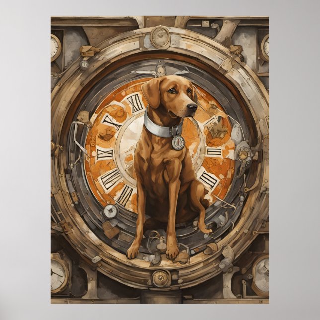 Poster Cachorro Steampunk (Frente)