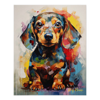 Póster Cachorro Super Bonito Cachshund Puppy 001 - Xeno L