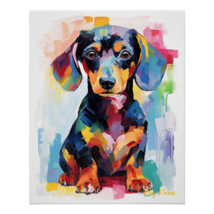 Póster Cachorro Super Bonito Cachshund Puppy 004 - Xeno L