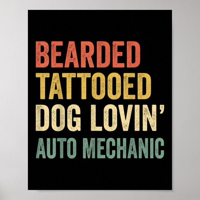 Poster Cachorro Tatuado Adorando Bea Mecânica Automática (Frente)