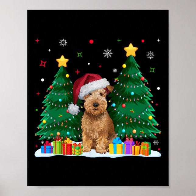 Poster Cachorro Terrier Molhado Roda Molhado Lover Santa  (Frente)