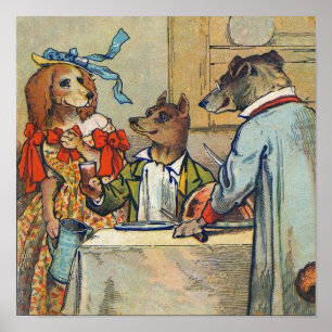 Poster Cachorro Vitoriano Janto Vestido Cachorro