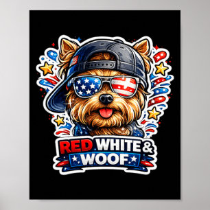 Poster Cachorro Yorkshire Terrier engraçado vermelho bran