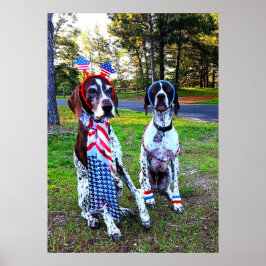 Poster Cachorros de Festa de Celebração Patriótica