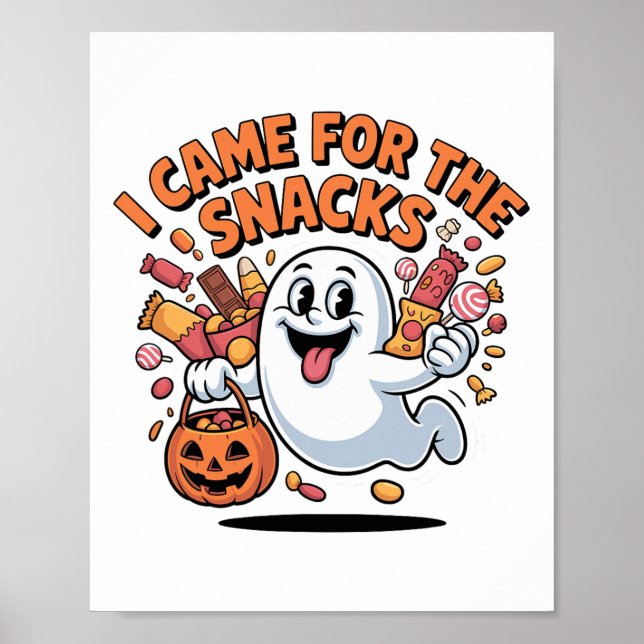 Poster Cachorros de Halloween Ghost Engraçados Doces (Frente)