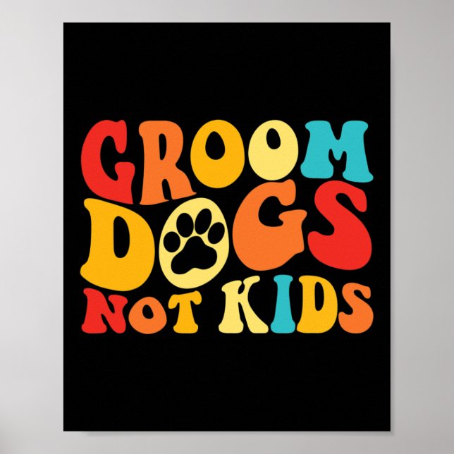 Poster Cachorros Não Crianças Engraçados Cachorros Engraç (Frente)