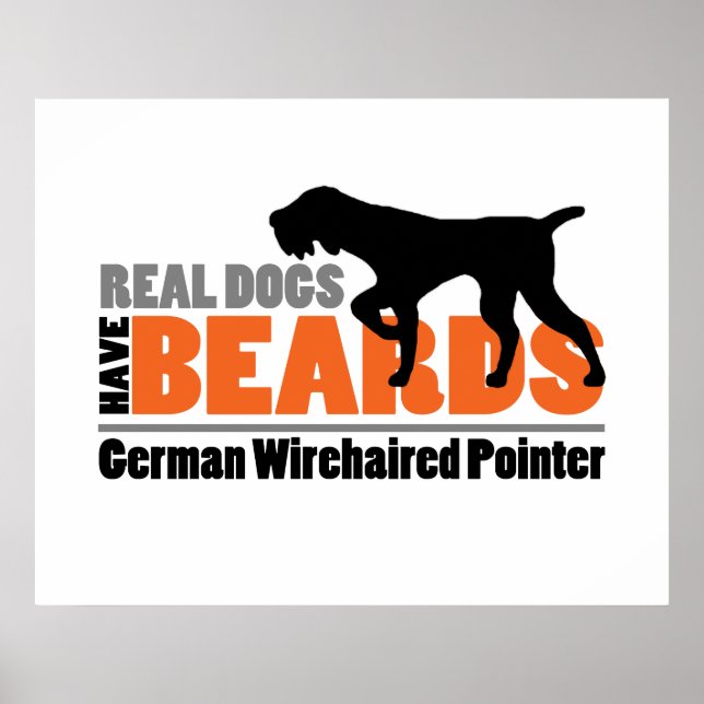 Poster Cachorros Verdadeiros Têm Barras - Ponteiro Alemão (Frente)