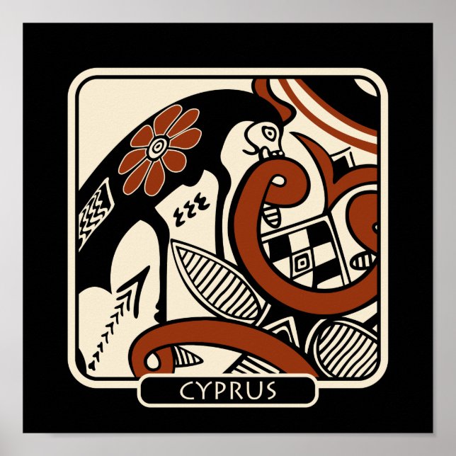 Poster caco de cerâmica chipre (Frente)