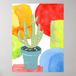 Poster Cacto-colorido