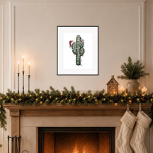 Cacto de Natal com Luzes