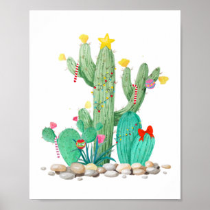 Poster Cacto de Natal Férias Sudoeste Ocidental