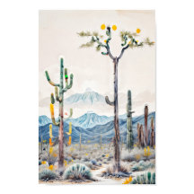 Cacto do deserto surreal abstrato cor pastel