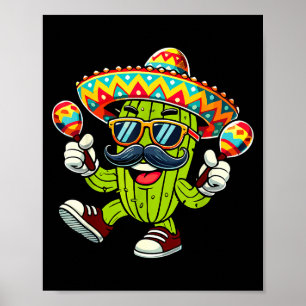 Poster Cacto Sombrero Cinco De Maio Festa Mexicana De Cac