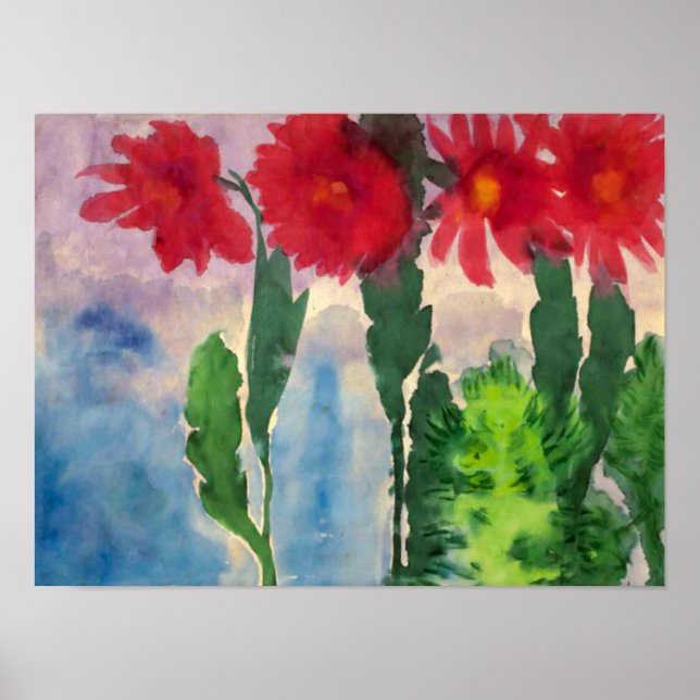 Poster Cactos em Flor | Emil Nolde | (Frente)