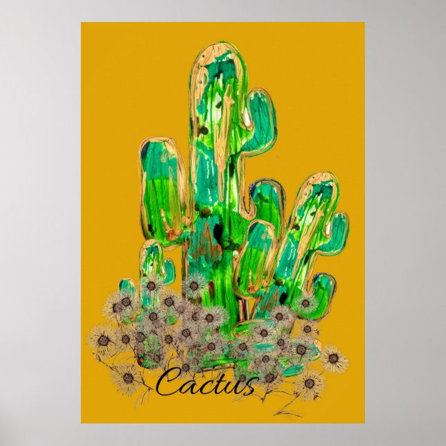 Poster Cactus Digital Art (Frente)