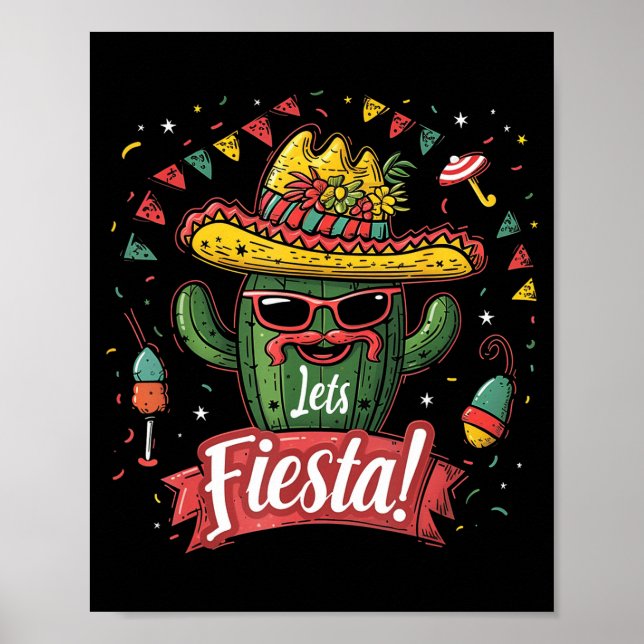 Poster Cactus - Engraçado Cinco De Maio Homens Mulheres M (Frente)