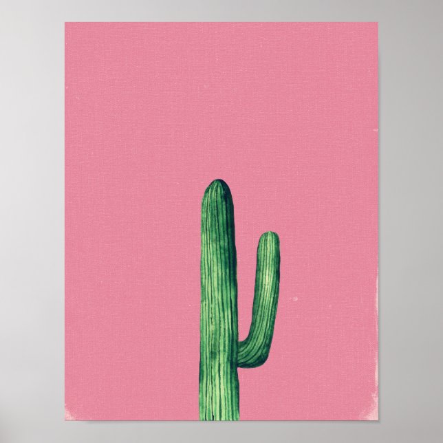 Póster Cactus impressão. Plantas em ilustração de arte ro (Frente)