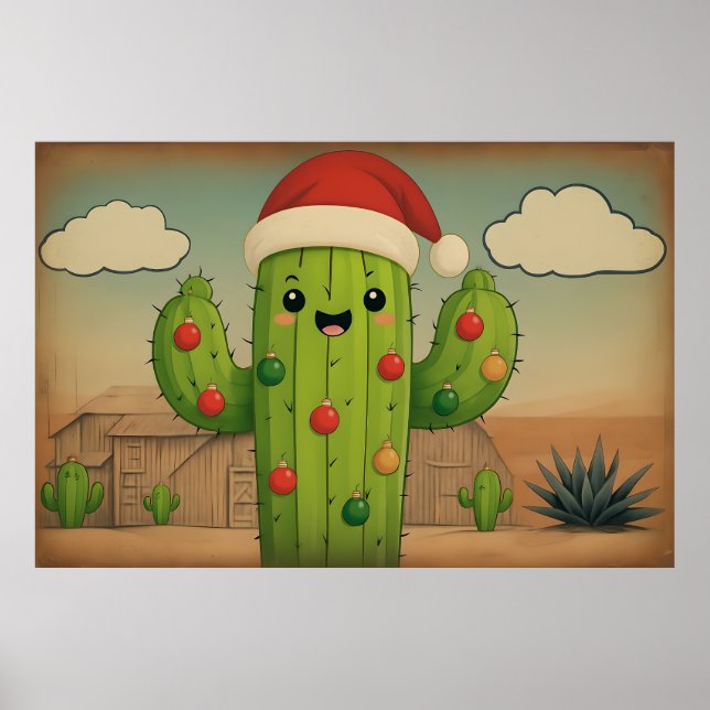 Poster Cactus Natal (Frente)