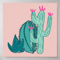 Cactus Rosa e Verde
