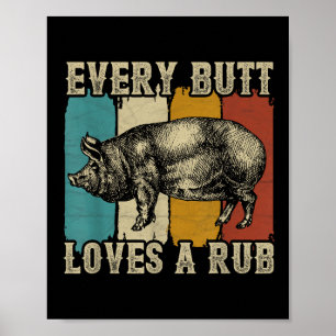 Poster Cada Bumbum Adora Um Porco De Churrasco De Carne D