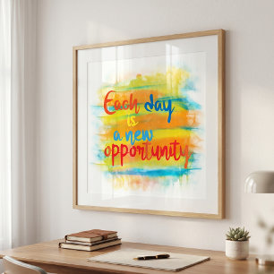 Poster Cada Dia é uma nova citação de script de oportunid