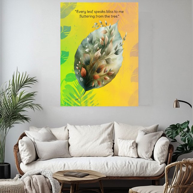 Poster Cada Folha Fala Uma Folha De Folhagem Verde (Every Leaf Speaks Bliss Greenery Foliage Scenery Poster)