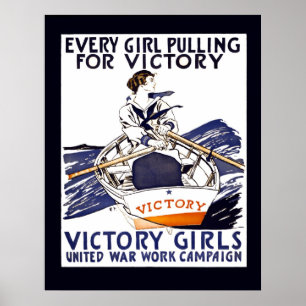 POSTER CADA GAROTA PUXANDO PARA A VITÓRIA 1918