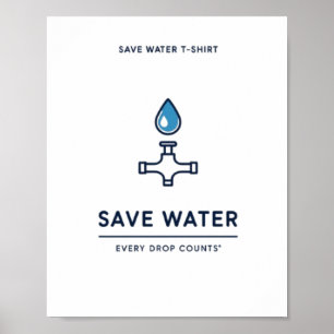 Poster Cada gota S economiza água