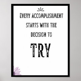 Poster Cada realização começa com a decisão de