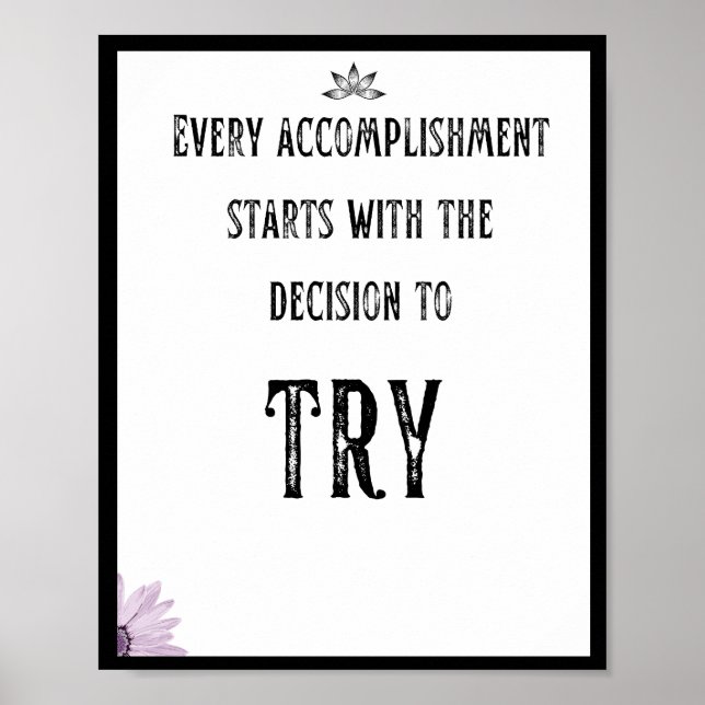 Poster Cada realização começa com a decisão de (Frente)