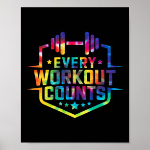 Poster Cada Workout Conta Engraçada Ditos De Gym Motivara