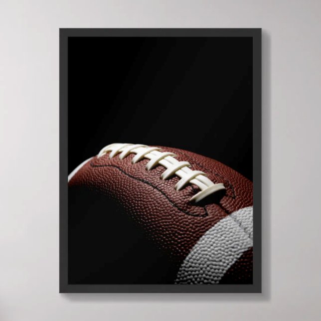 Poster Cadarços Dramáticos de Futebol Escuro Close Up (Criador carregado)