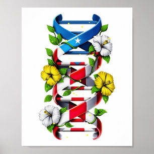 Poster Cadeia de DNA Boricua de Porto Rico