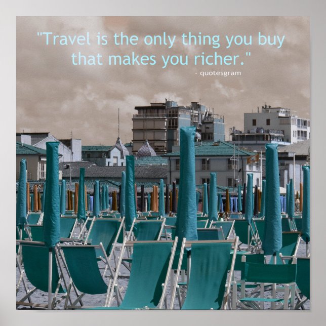 Poster Cadeias de praia com Viagem de Inspiração (Frente)