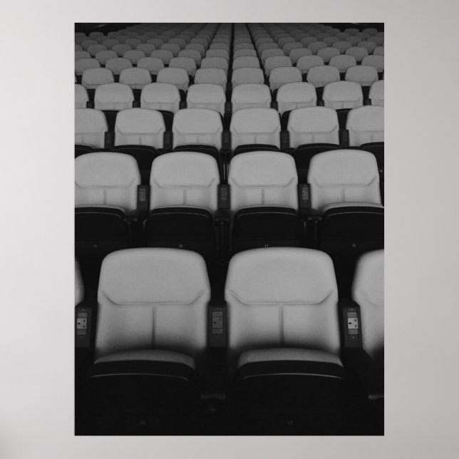 POSTER CADEIAS DE TEATRO BRANCO E PRETO VAGANTES SEM PEÇA (Frente)