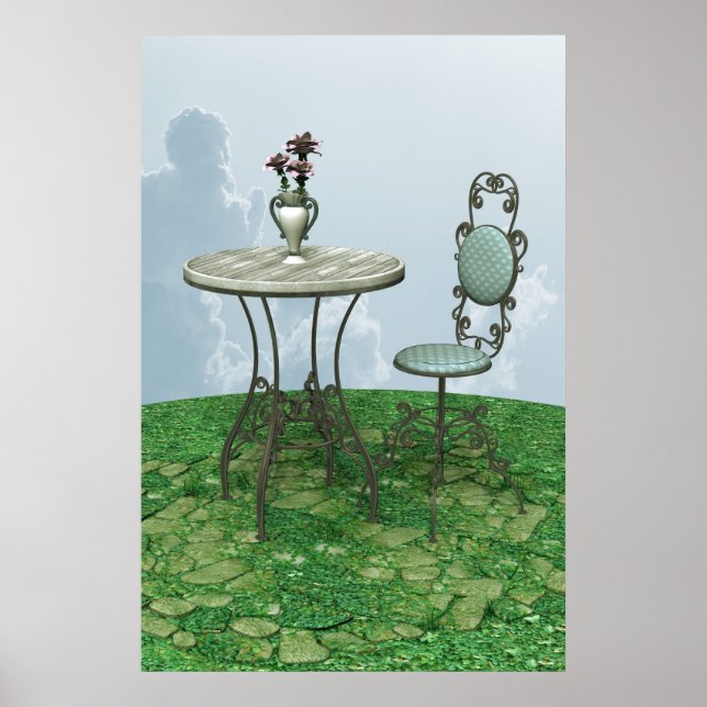 Póster Cadeira Azul (Frente)