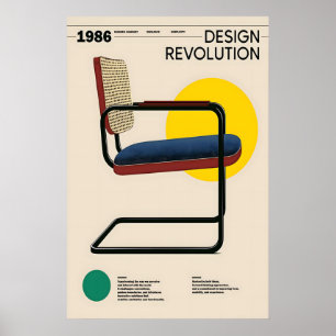 Poster Cadeira Cesca Bauhaus Arte Impressa Móveis Moderni