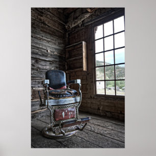 Póster Cadeira de Barber Ghost Town - Bannack Montana