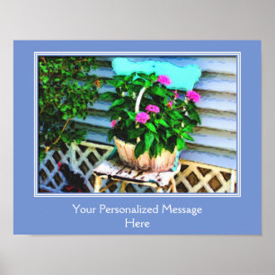 Póster Cadeira de Jardim Flor Personalizada