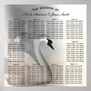 Poster Cadeira de Mesa de Casamento Elegante da Princesa 