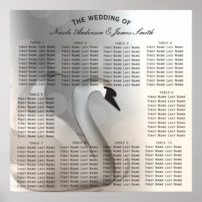 Poster Cadeira de Mesa de Casamento Elegante da Princesa  (Frente)
