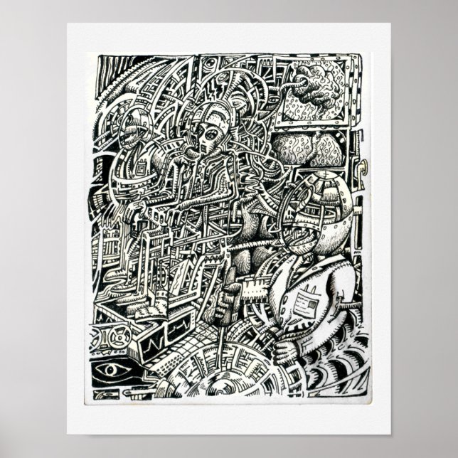 Poster Cadeira elétrica, por Brian Benson (Frente)