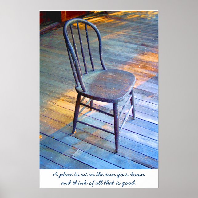 Poster Cadeira em um Porch (Frente)
